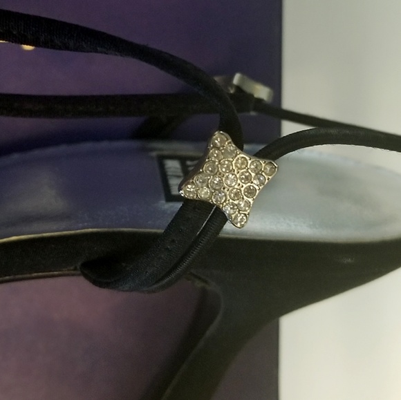 Stuart Weitzman Satin Swarovski Slingbacks - Picture 6 of 8